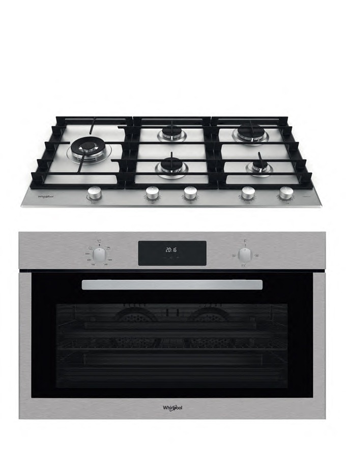 Whirlpool90inox copy Whirlpool Built-in Bundle | 90cm Oven Gas/Gas +Top SxS - Image 1